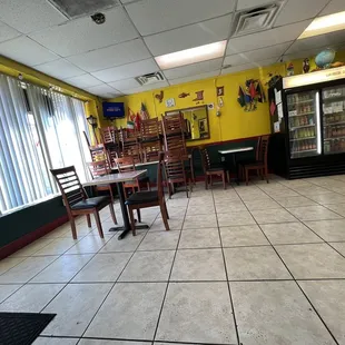 the inside of a restaurant
