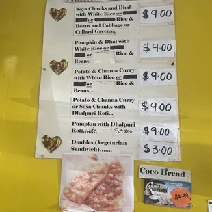 Updated menu