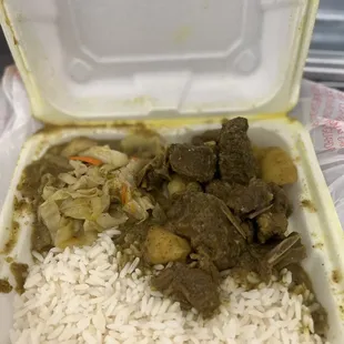 Goat Curry + Cabbage
