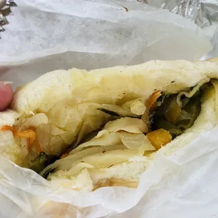 Veggie loaf, which is really just their Steam Cabbage on Coco - Bread.