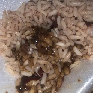 Rice, slim on the beans