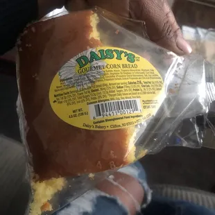 Prepackaged corn bread