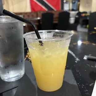 Pineapple, ginger, coconut drink