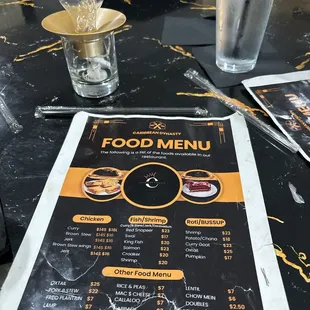 Table setting and menu