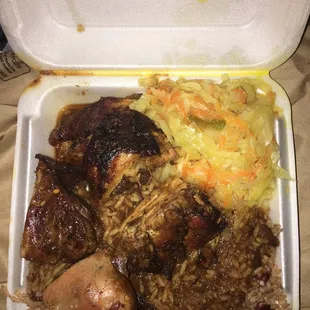 Small jerk chicken meal