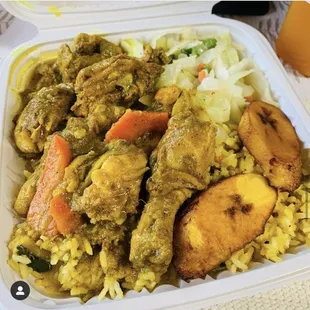 Curry chicken platter