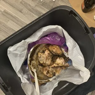 TOOK PROOF OF ME NOT EATING THE DARK MEAT, I ORDERED AND PAID EXTRA FOR WHITE MEAT!