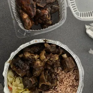 Oxtails and Jerk Chicken
