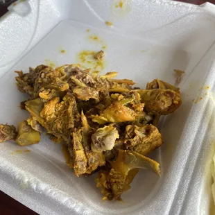 Curry chicken was 80% bones