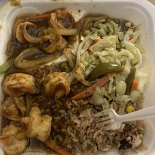 jerk shrimp entree