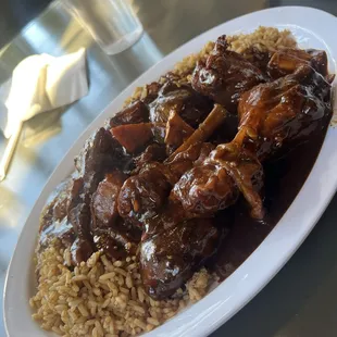 Stew Chicken with rice and peas