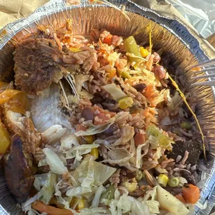 Red snapper plate 10/10 everything I've eaten from this place or even drink is 10/10 nc best Jamaican food