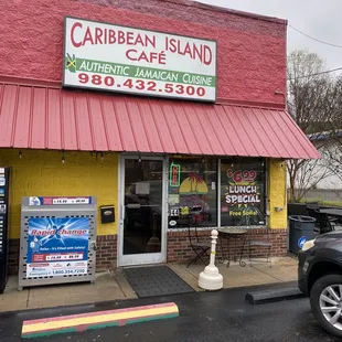 the front of the restaurant