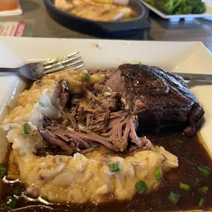 Short ribs over mashed potatoes