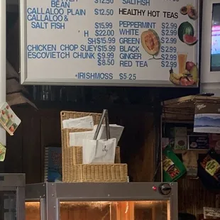 Updated menu