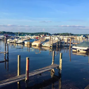 Marina and restaurant dock parking.