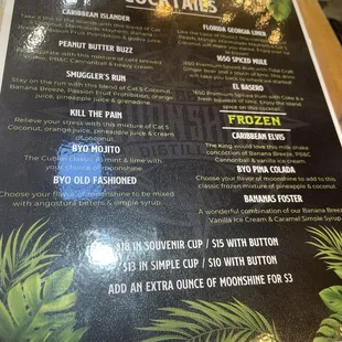 Regular menu