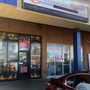 the front of the restaurant