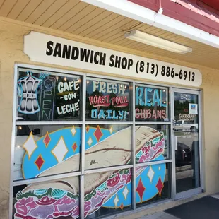 the front of the store
