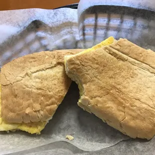 Egg &amp; cheese sandwich $3.5, must have for breakfast!