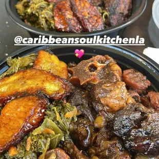Oxtail and Jerk chicken! AMAZING!!!