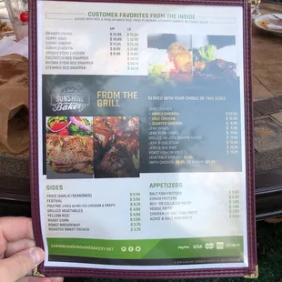 Food menu