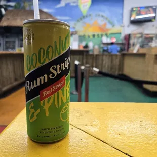 Coconut pineapple Rum Stripe at the best Jamaican spot in Orlando