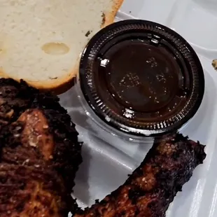 Jerk chicken, jerk sauce!