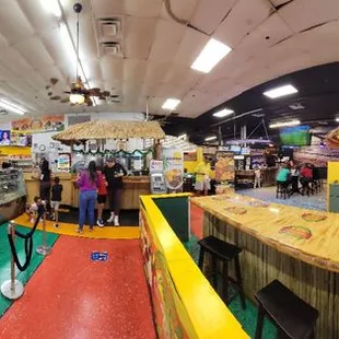 Panoramic shot of the interior