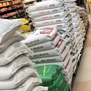 Rice, beans, lentils, cornmeal, and more!!
