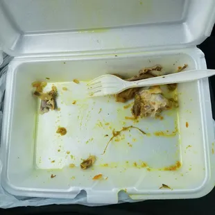 The after math of the delicious curry...