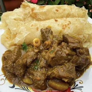 Curry Goat and Roti