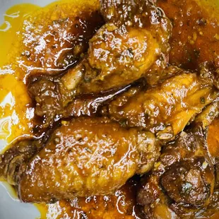 Caribbean brown stew chicken.