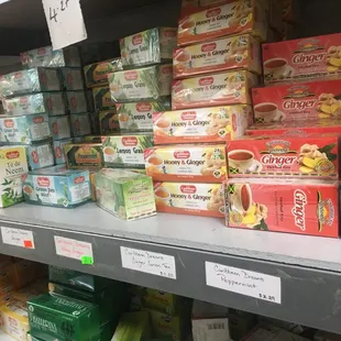 Various teas.