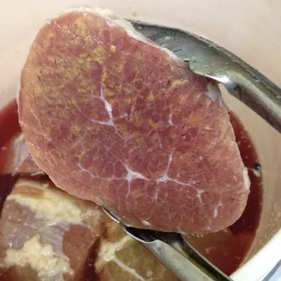 Salted beef.
