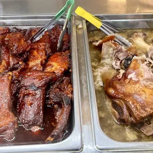A sampling of food.
