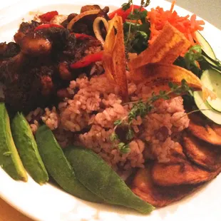 Braiesd Ox Tail Stew with Rice and Peas