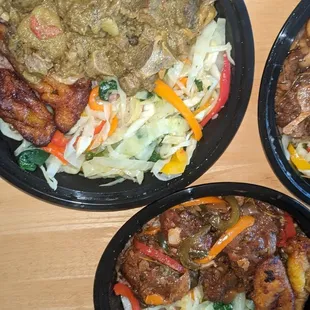 Goat curry with the other meals
