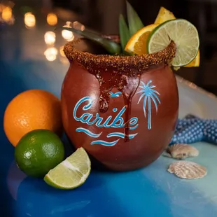a close up of a drink