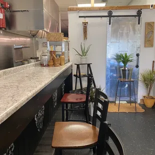 a view of the kitchen