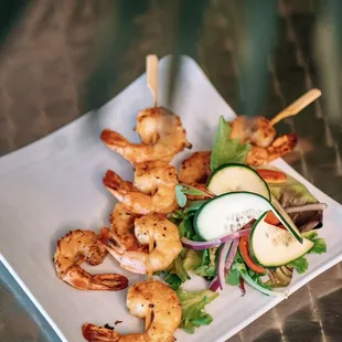 Lime Garlic Shrimp skewers!