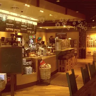 the interior of a coffee shop
