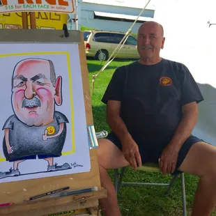 This nice chap loved his caricature which was drawn by the inimitable Saemee Yoon during our times of travel in these United States. ‍‍