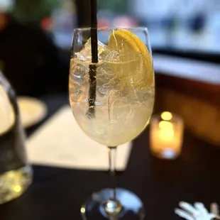 Refreshing:(The 'Carina Spritz': Prosecco+St. Germaine +Etc)