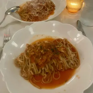 Linguini with Crab