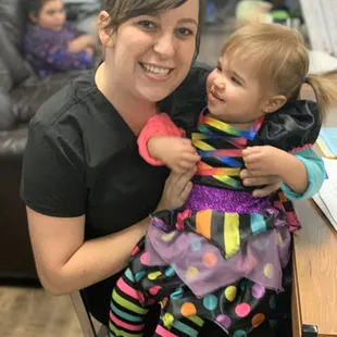 This is my child with one of Caring Corner's workers!