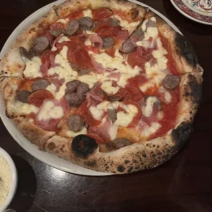 Meat lovers pizza