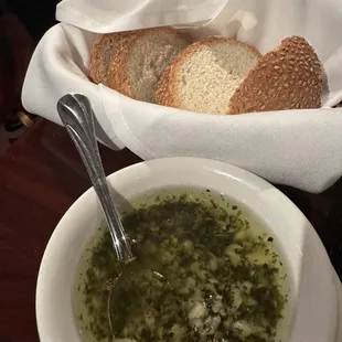 Bread and Garlic Olive Oil
