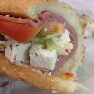 Italian cold cut, no mayo, w/feta