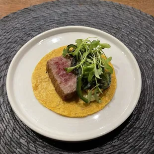 A5 wagyu beef taco